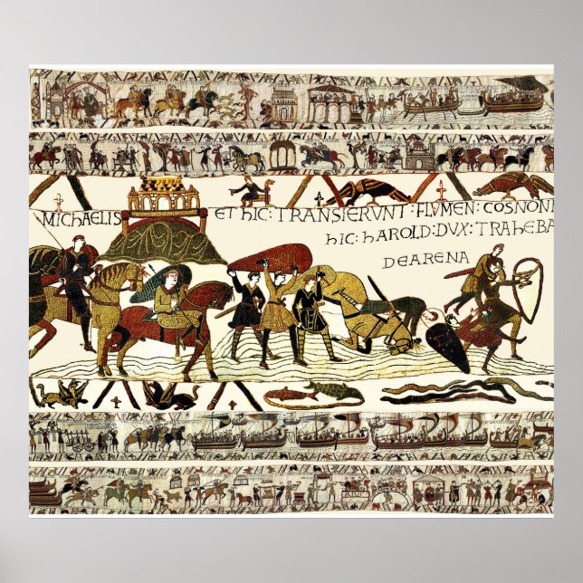 BAYEUX TAPESTRY William at Mont Saint-Michel  Poster (Front)