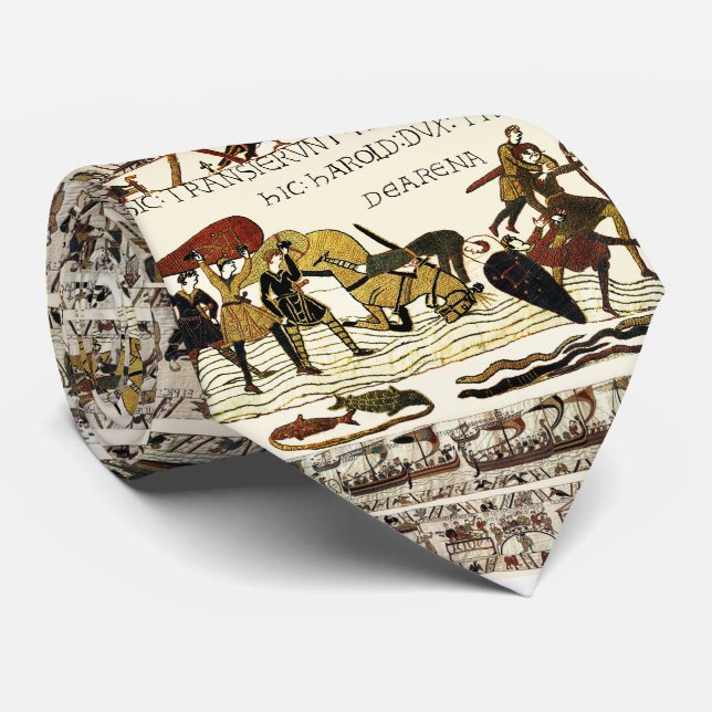 BAYEUX TAPESTRY William at Mont Saint-Michel  Tie (Rolled)