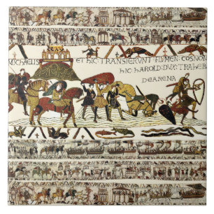 BAYEUX TAPESTRY William at Mont Saint-Michel Tile