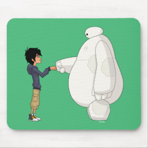 Baymax and Hiro Fist Bump Mouse Pad