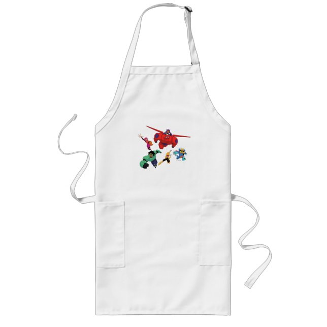 Baymax and his Super Hero Team Long Apron (Front)