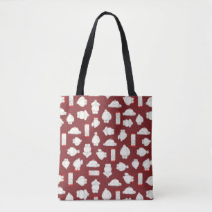 Baymax and Mochi Red Pattern Tote Bag