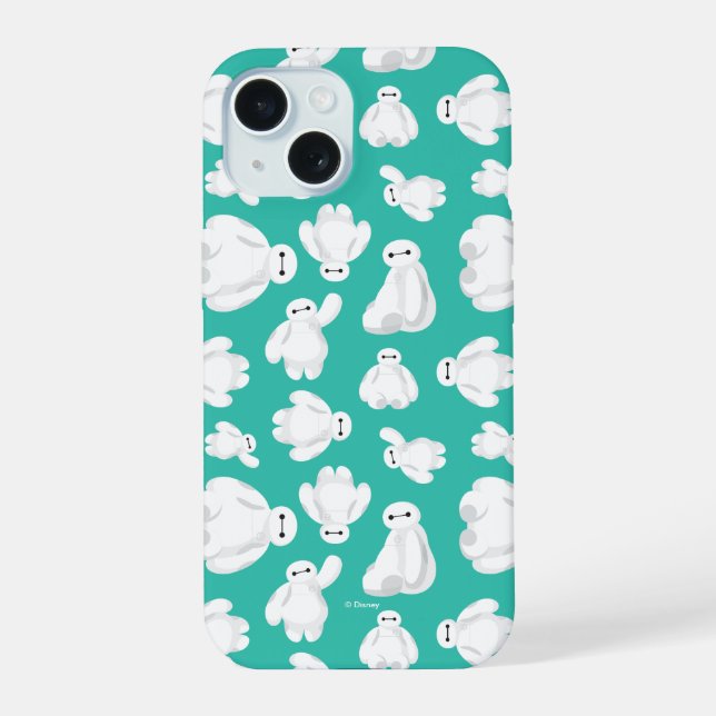 Baymax Green Classic Pattern iPhone 15 Case (Back)