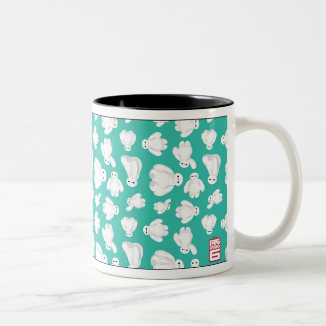 Baymax Green Classic Pattern Two-Tone Coffee Mug (Right)