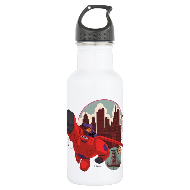 Baymax & Hiro | Hero Up 532 Ml Water Bottle (Front)
