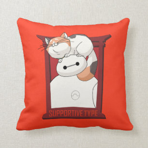 Baymax & Mochi   Supportive Type Throw Pillow