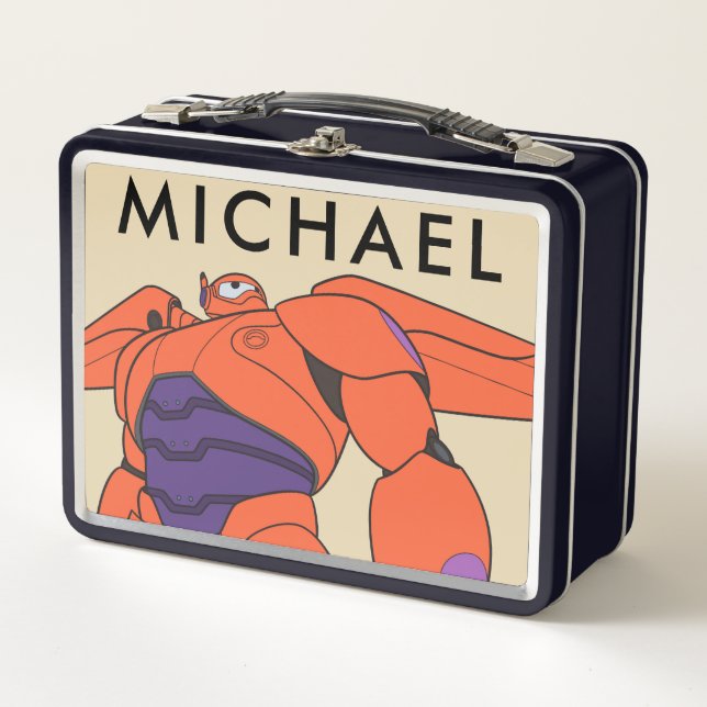 Baymax Orange Suit Metal Lunch Box (Front)