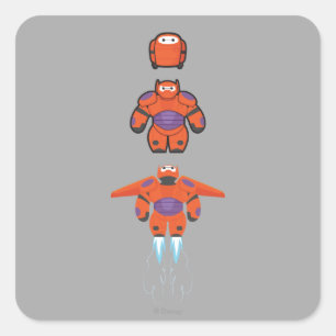 Baymax Orange Super Suit Square Sticker