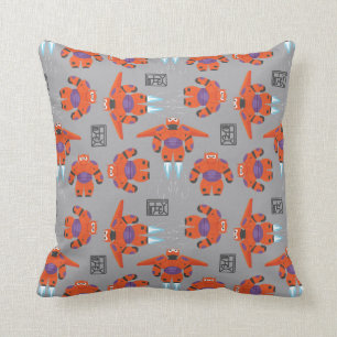 Baymax Orange Supersuit Pattern Throw Pillow