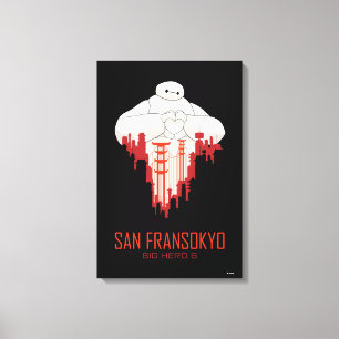 Baymax San Fransokyo - Big Hero 6 Canvas Print