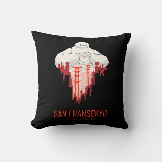 Baymax | San Fransokyo - Big Hero 6 Throw Pillow (Front)