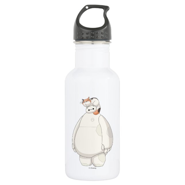 Baymax with Mochi on his Head 532 Ml Water Bottle (Front)