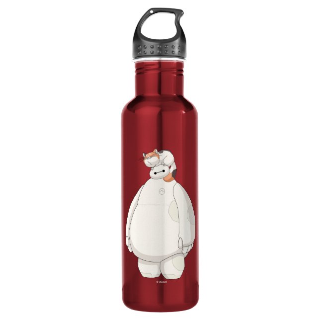 Baymax with Mochi on his Head 710 Ml Water Bottle (Front)
