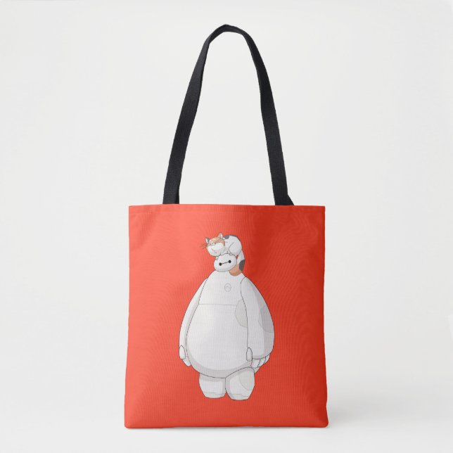 Baymax with Mochi on his Head Tote Bag (Front)