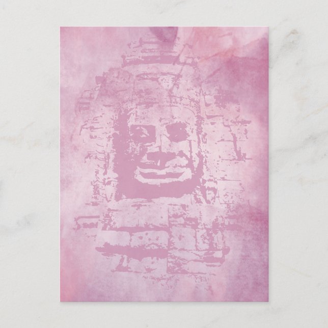 Bayon Face Pink Postcard (Front)