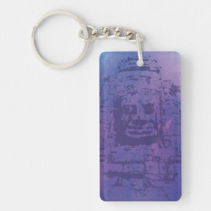 Bayon Face Purple Keychain