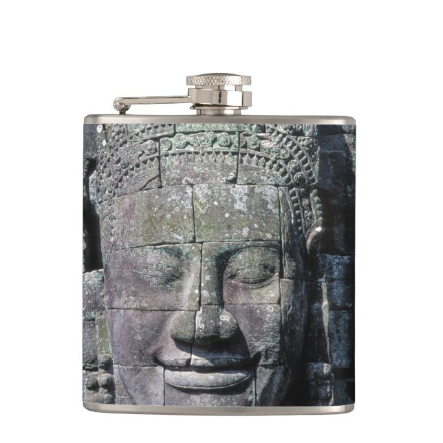 Bayon Temple in Angkor Wat - Cambodia Hip Flask (Front)