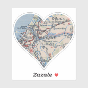 Bayonne France Vintage Map