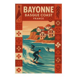 Bayonne — French Basque Coast Poster