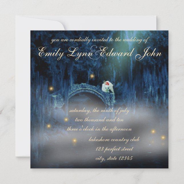 Bayou Bliss Redhead Wedding Invitation (Front)