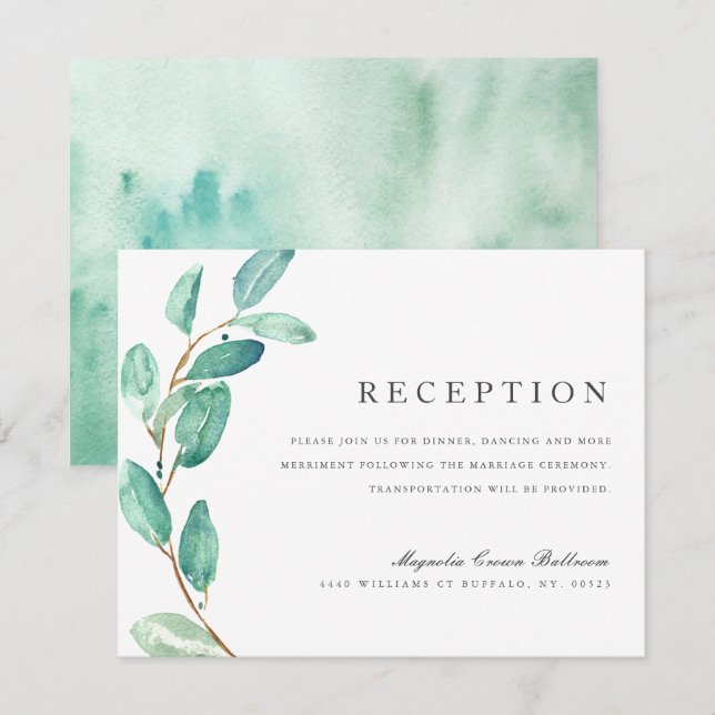 Bayou Botanicals | Wedding Reception Invitation (Front/Back)