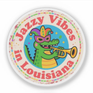 Bayou Charm_Louisiana Mardi Gras Alligator Vintage