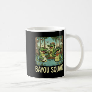 Bayou Squad Louisiana Alligator Retro Wildlife Tra Coffee Mug