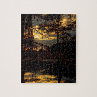 Bayou Sunset Reflection Jigsaw Puzzle
