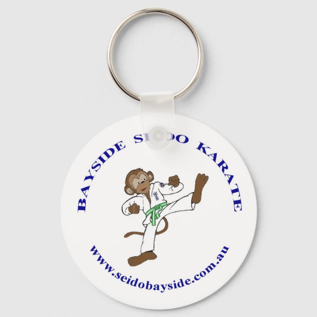 Bayside Monkey in Seido Gi Keyring (Front)