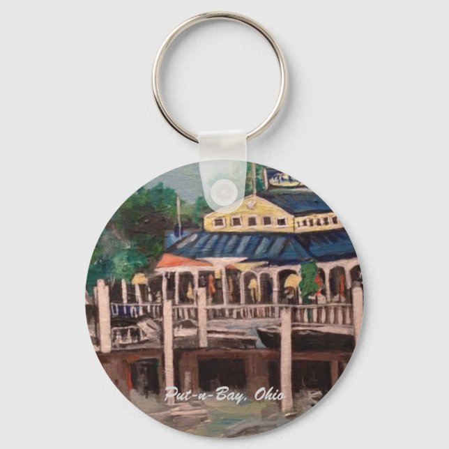 Bayview Avenue, Put-n-Bay, Ohio Ornament Keychain (Front)