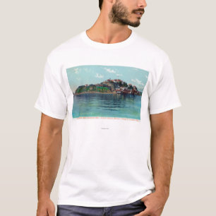 Bayview of Alcatraz Island and Prison T-Shirt