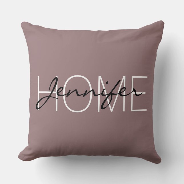 Bazaar colour home monogram throw pillow (Front)