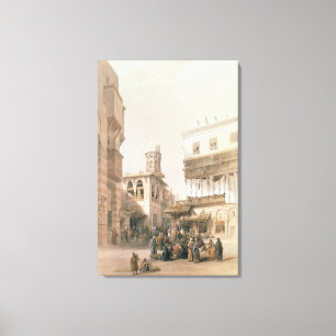 Bazaar of the Coppersmiths, Cairo, from "Egypt and Canvas Print