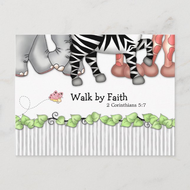 BaZooples "Walk by Faith" Postcard (Front)