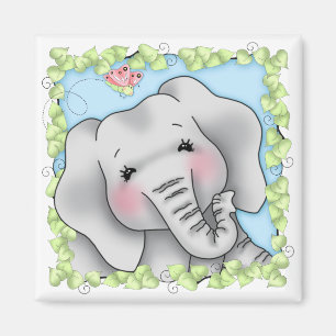 BaZoPeoples Elsie the Elephant Magnet