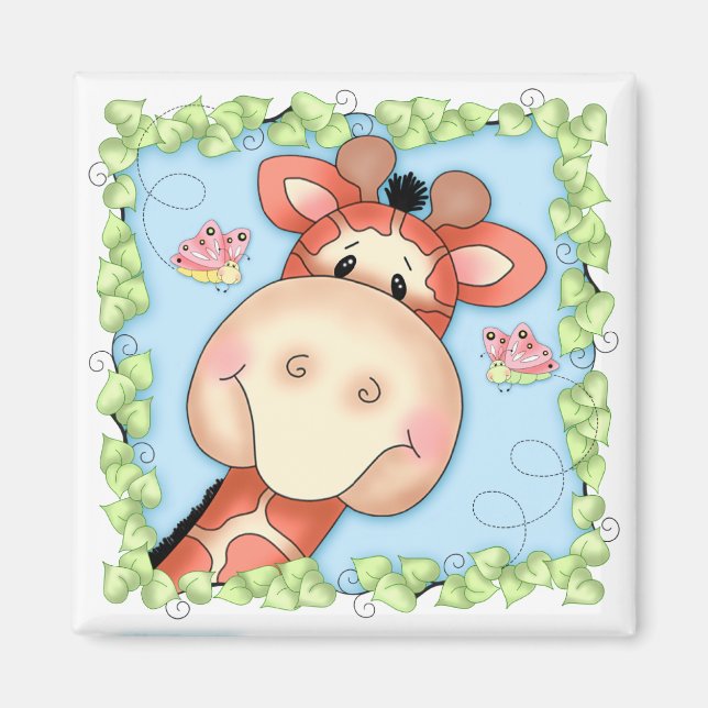 BaZoPeoples Gertrude the Giraffe Magnet (Devant)