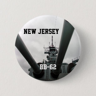 BB-62 Battleship New Jersey 2 Inch Round Button