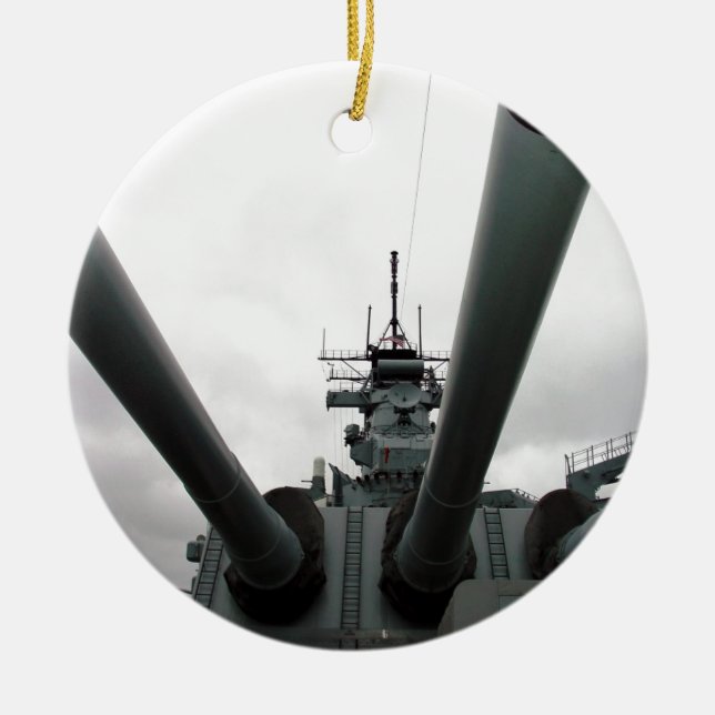 BB-62 Battleship New Jersey Ceramic Ornament (Front)