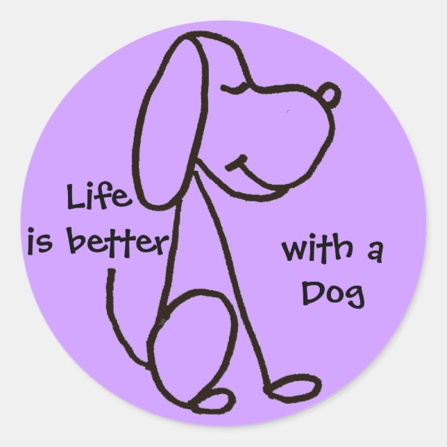 BB- Life is better with a Dog Stickers (Front)