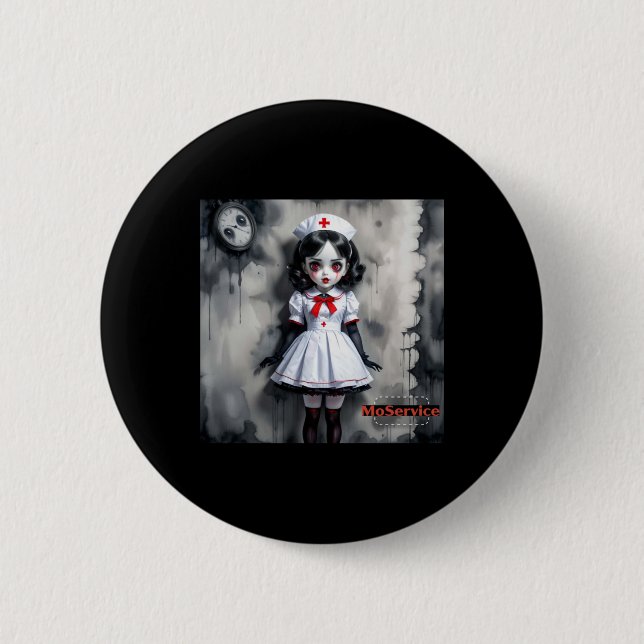 Bb Nurse Sticker  2 Inch Round Button (Front)