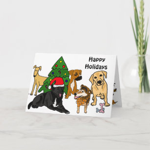 BB- Secourir la carte de vacances Chiens