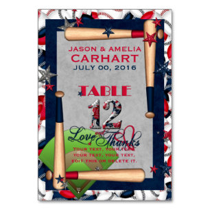 BB Wedding Numbered Table Cards 12-CUSTOM TEMPLATE