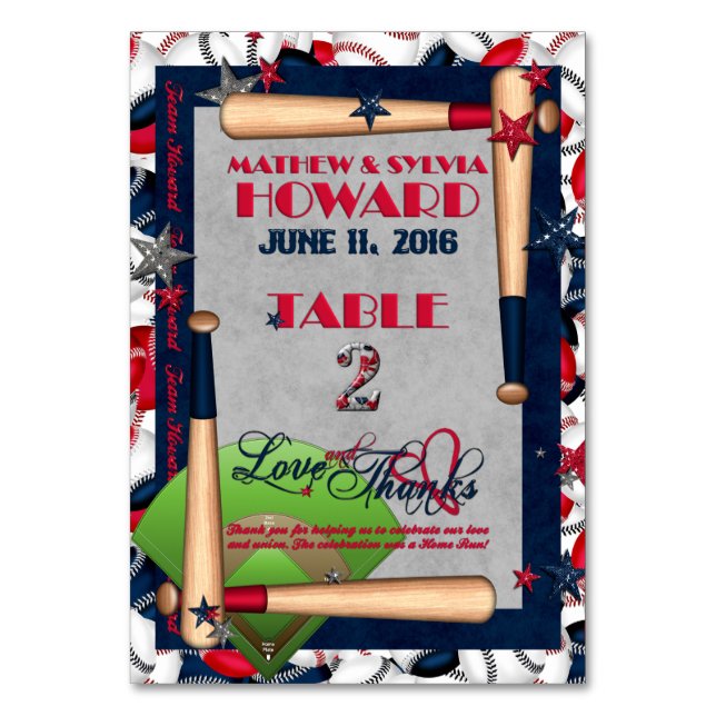 BB Wedding Numbered Table Cards-CUSTOM HOWARD 2 Table Number (Front)