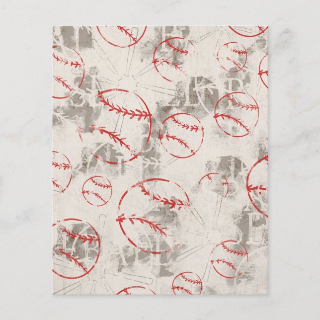 BBB BASEBALL SPORTS PATTERN GRUNGE BACKGROUNDS WAL FLYER (Front)