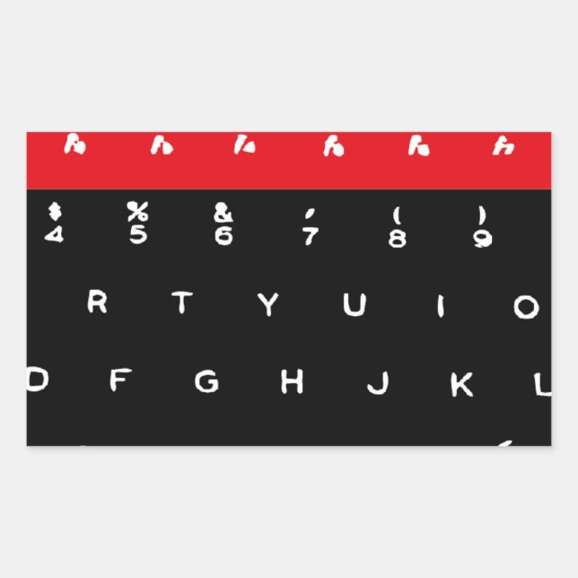 BBC Micro Keyboard Keys Sticker (Front)