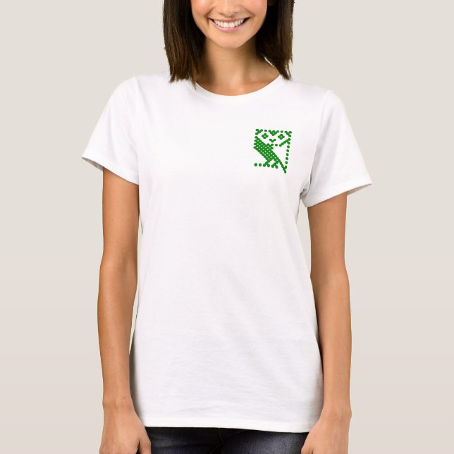 BBC Micro Owl - Small Green T-Shirt (Front)