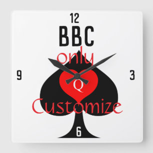 BBC Only Blade Spade Sign Thunder_Cove Square Wall Clock
