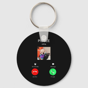 Bble Is Calling Funny Meme For Meme Fans Dog Lover Keychain