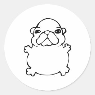 Bble Meme Funny Dog Brainrot Wash My Belly Meme  Classic Round Sticker