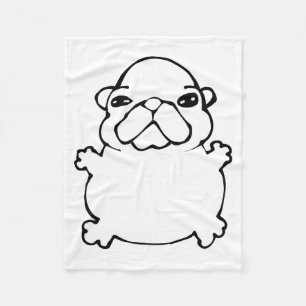 Bble Meme Funny Dog Brainrot Wash My Belly Meme  Fleece Blanket
